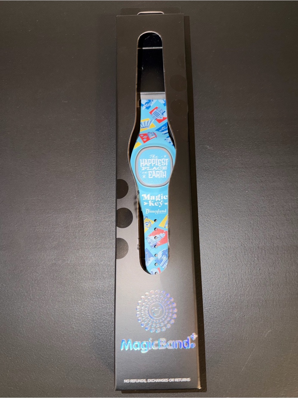 Disney MagicBand+ Blue Happiest Place On Earth Themed Wristband